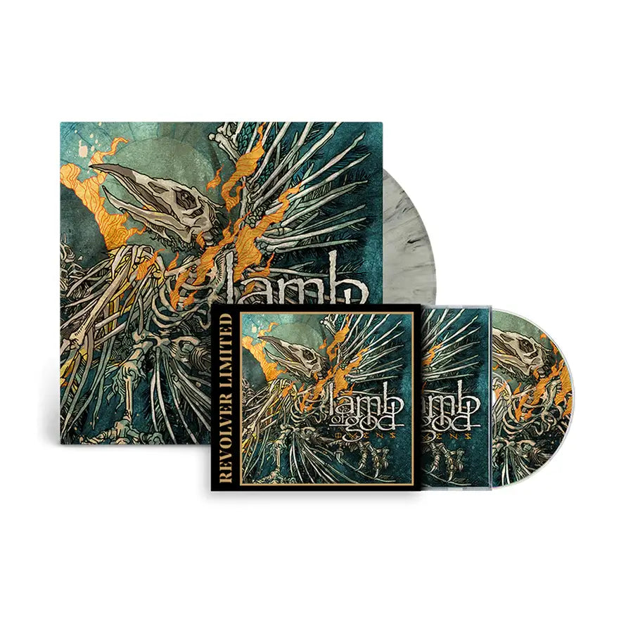 LAMB OF GOD 'OMENS' LP + CD BUNDLE - EXCLUSIVE - LTD. 250 - SILVER GRAY MARBLE/PICTURE DISC