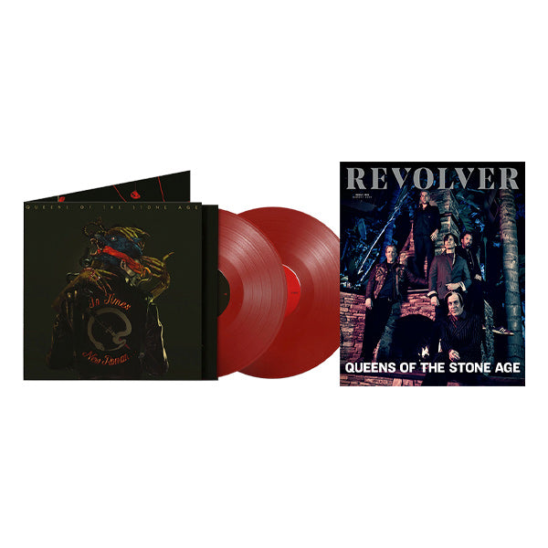 QUEENS OF THE STONE AGE x REVOLVER BUNDLE – 2023 SUMMER ALT COVER ISSUE W/ 'IN TIMES NEW ROMAN' LP - RED