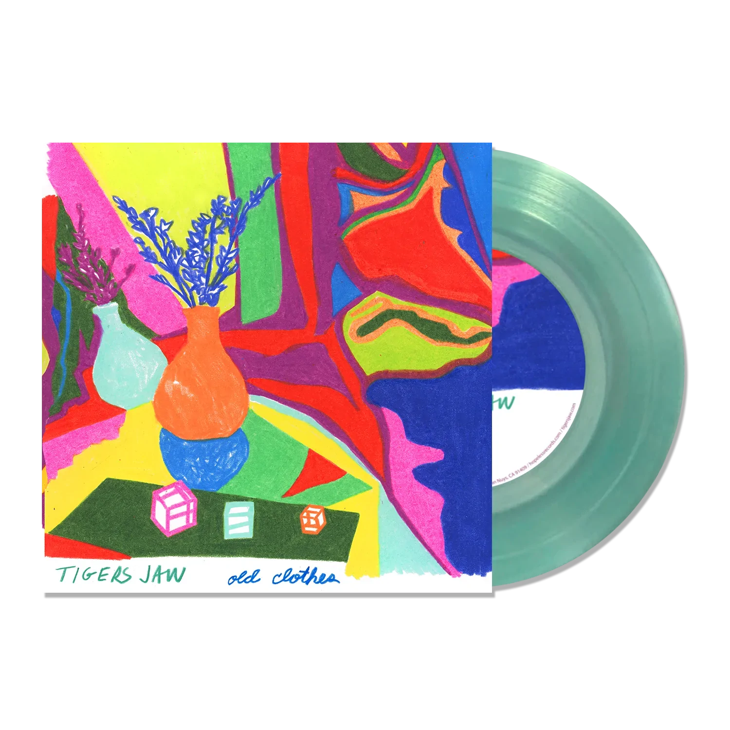 TIGERS JAW ‘OLD CLOTHES’ 7" - LTD. 300 - COKE BOTTLE CLEAR