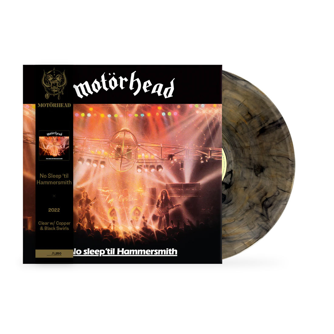 MOTÖRHEAD 'NO SLEEP 'TIL HAMMERSMITH' LP + REVOLVER SPECIAL COLLECTOR'S EDITION MAGAZINE - COLORED SWIRL