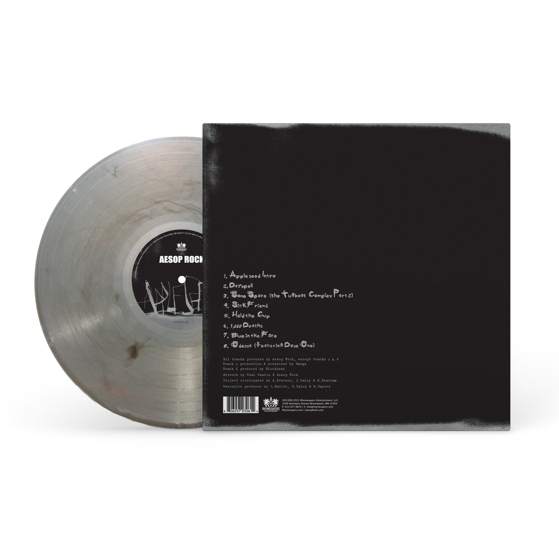 AESOP ROCK 'APPLESEED' LP - CLEAR/BLACK MARBLE SMOKE