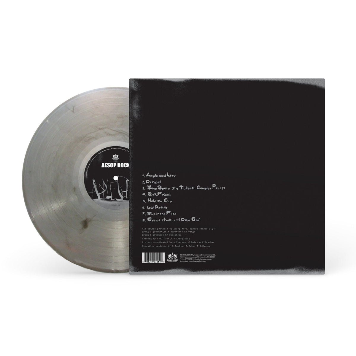 AESOP ROCK 'APPLESEED' LP - CLEAR/BLACK MARBLE SMOKE