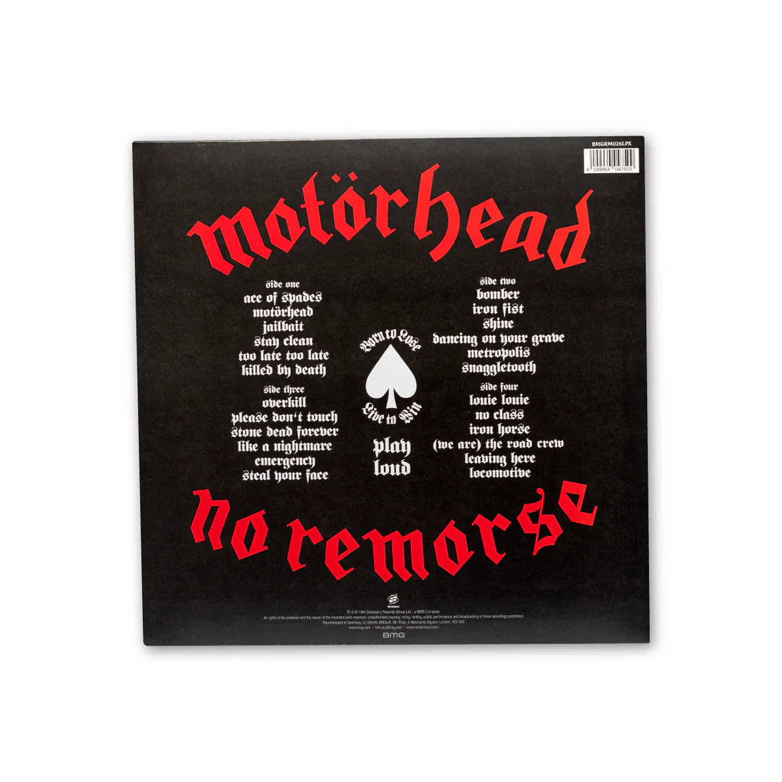 MOTORHEAD 'NO REMORSE' 2LP - WHITE