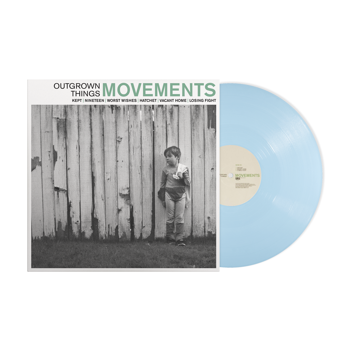 MOVEMENTS'OUTGROWN THINGS' 10" - LTD. 300 - OPAQUE BABY BLUE