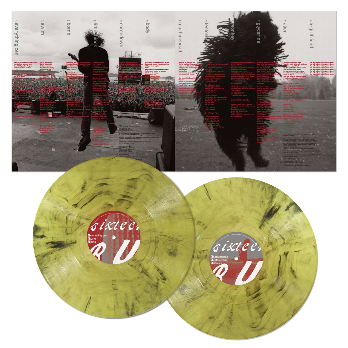BUSH 'SIXTEEN STONE' 30TH ANNIVERSARY 2LP - LTD. 500 - HIGHLIGHTER SMOKE