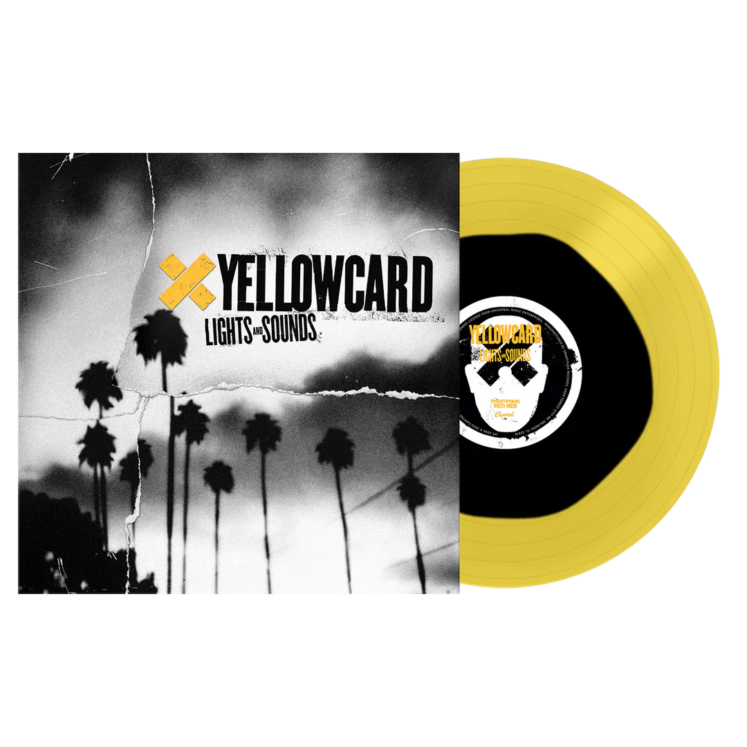 YELLOWCARD 'LIGHTS AND SOUNDS' LP - BLACK/TRANSPARENT YELLOW