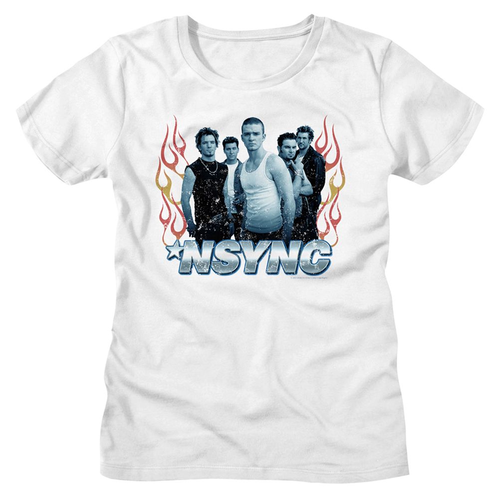NSYNC - FLAMES LADIES SHIRT