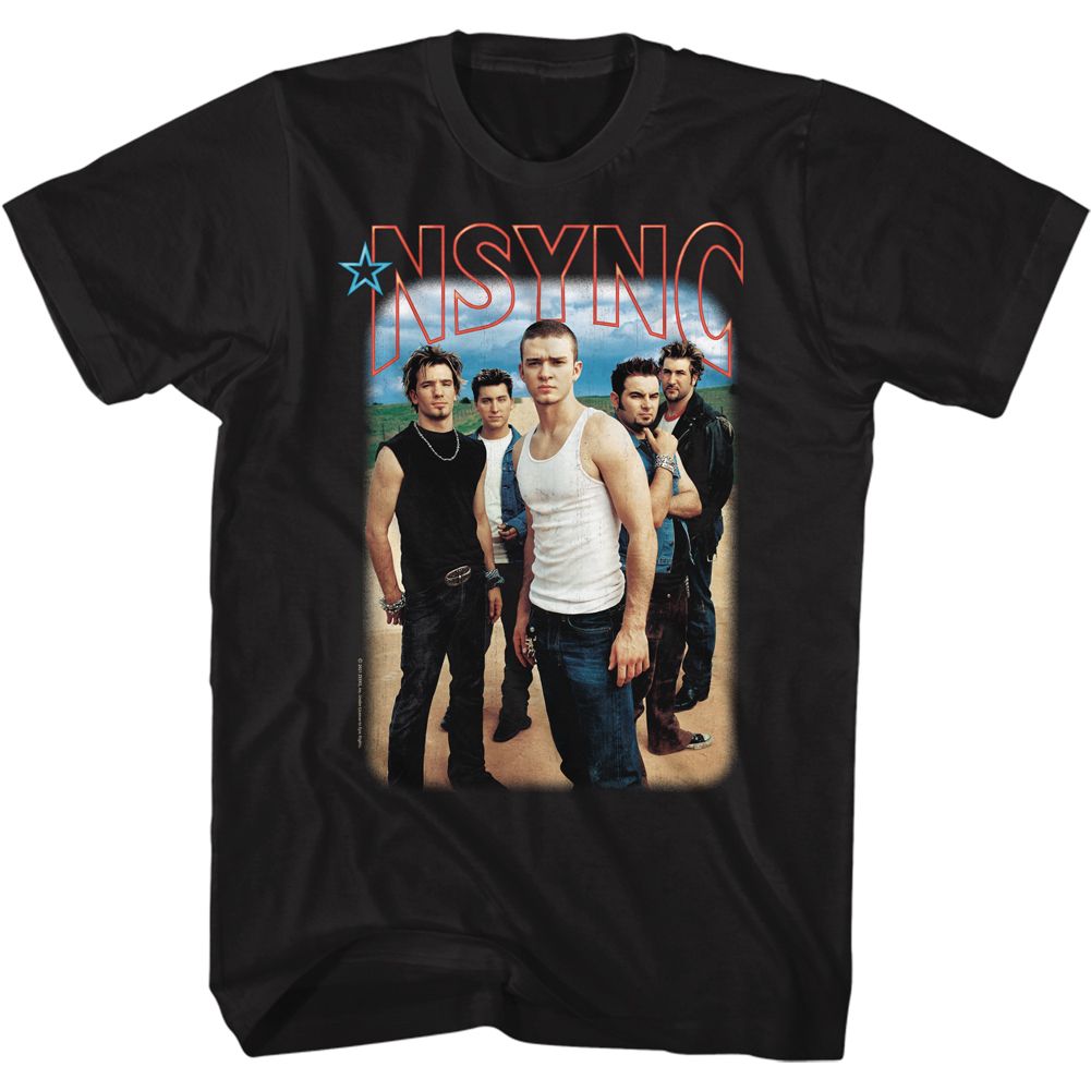 NSYNC - BLUE SKIES AND LOGO SHIRT