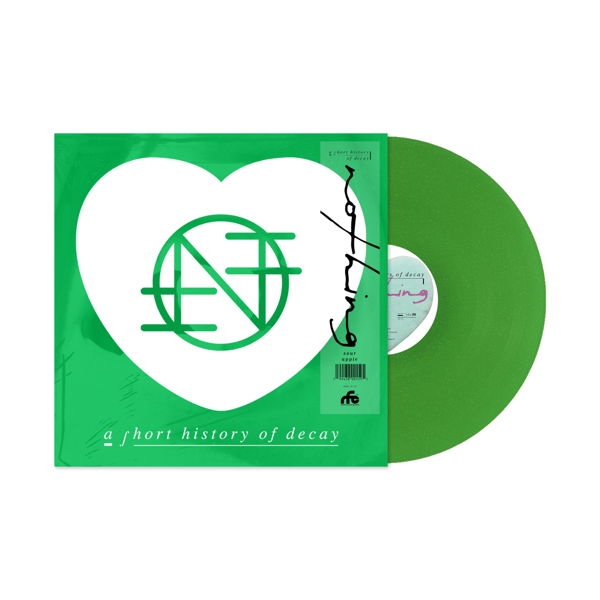 NOTHING 'A SHORT HISTORY OF DECAY' LP (Exclusive ' Limited to 300, Sour Apple Glitter Vinyl)