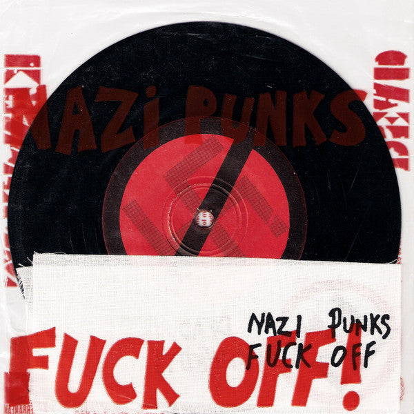 DEAD KENNEDYS 'NAZI PUNKS FUCK OFF! / MORAL MAJORITY' 7" SINGLE + ARMBAND