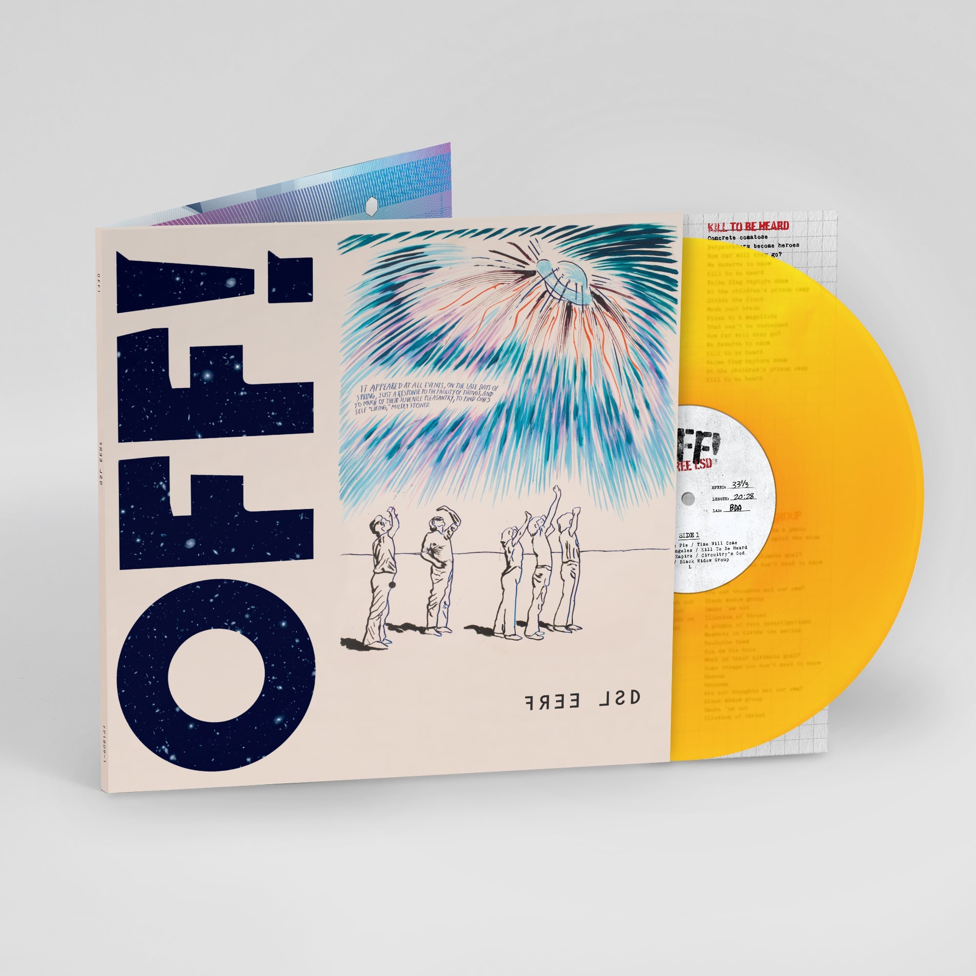 OFF! ‘FREE LSD’ LP - EXCLUSIVE - LTD. 400 - TRANSLUCENT ORANGE