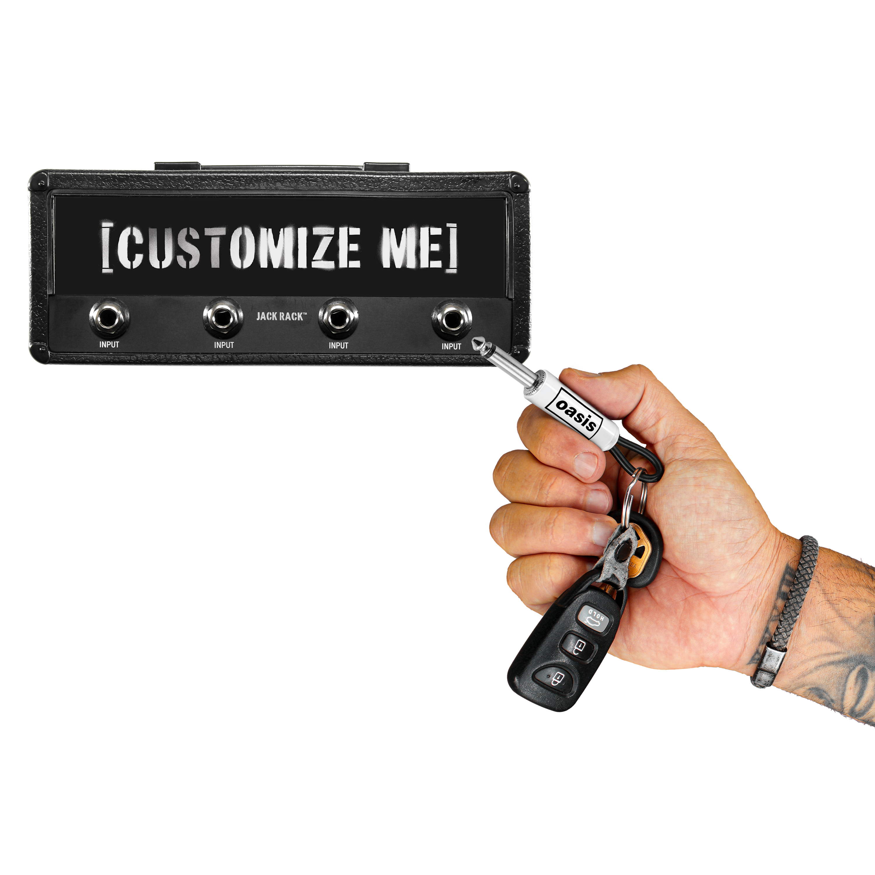 OASIS LOGO GUITAR PLUG KEYCHAIN