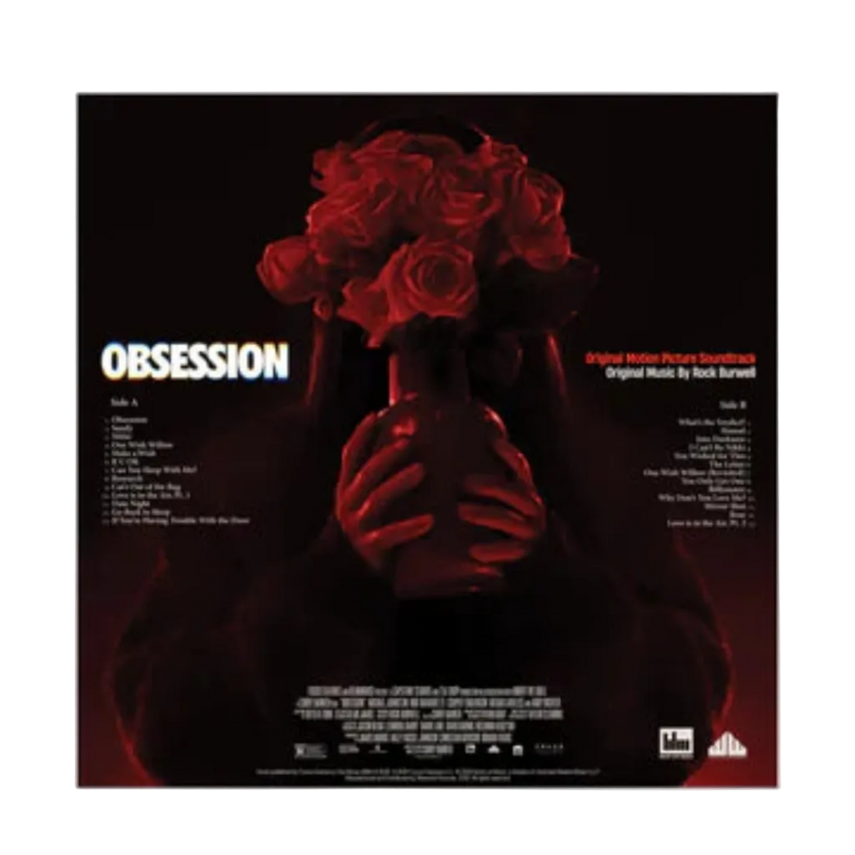 OBSESSION ORIGINAL MOTION PICTURE SOUNDTRACK LP - 'OBSESSION' PEARLESCENT RED