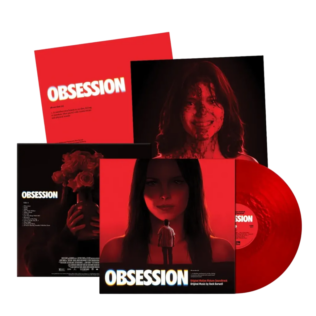 OBSESSION ORIGINAL MOTION PICTURE SOUNDTRACK LP - 'OBSESSION' PEARLESCENT RED
