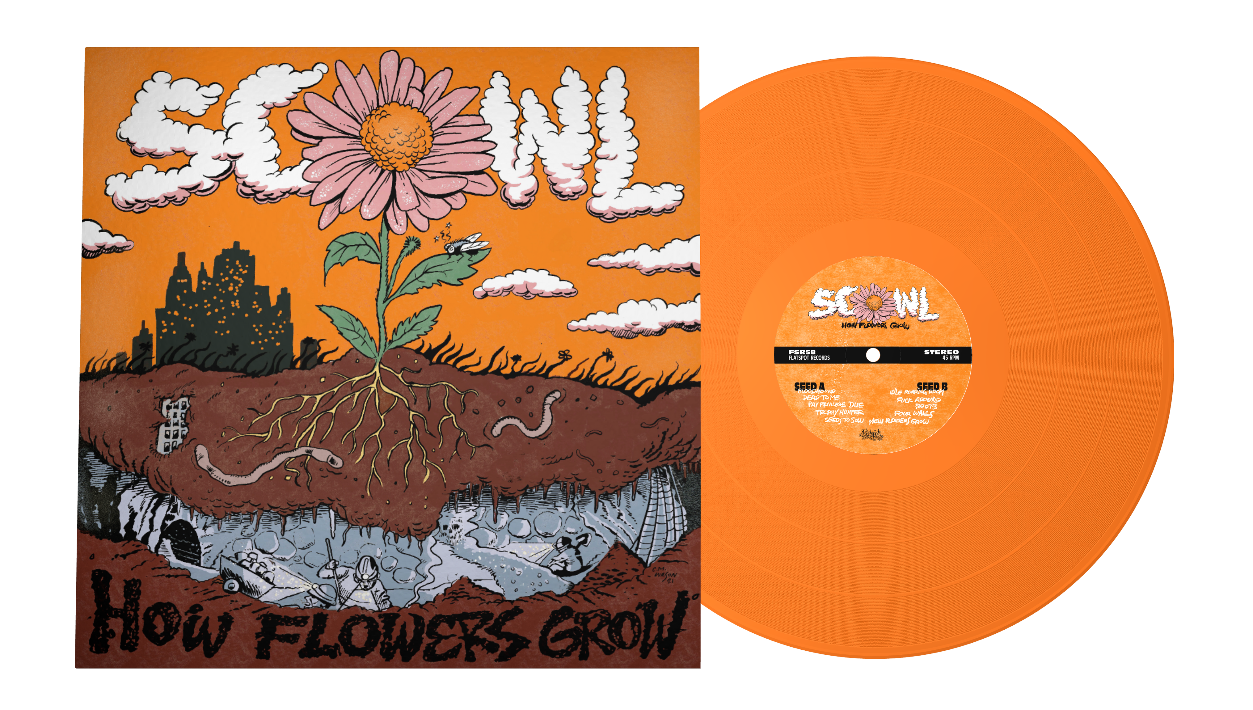 SCOWL ‘HOW FLOWERS GROW’ LP - LTD. EDITION - ORANGE
