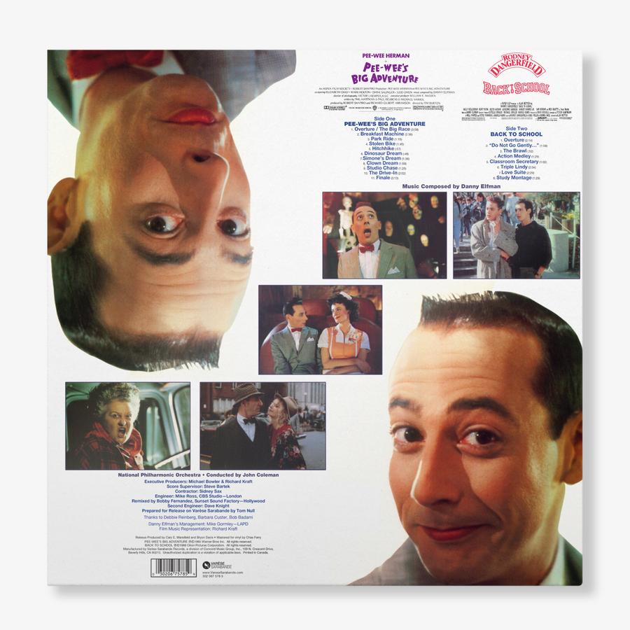 PEE-WEE'S BIG ADVENTURE/BACK TO SCHOOL LP BY DANNY ELFMAN - RED