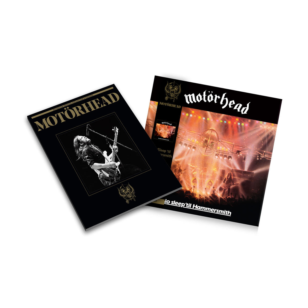 MOTÖRHEAD 'NO SLEEP 'TIL HAMMERSMITH' LP + REVOLVER SPECIAL COLLECTOR'S EDITION MAGAZINE - COLORED SWIRL