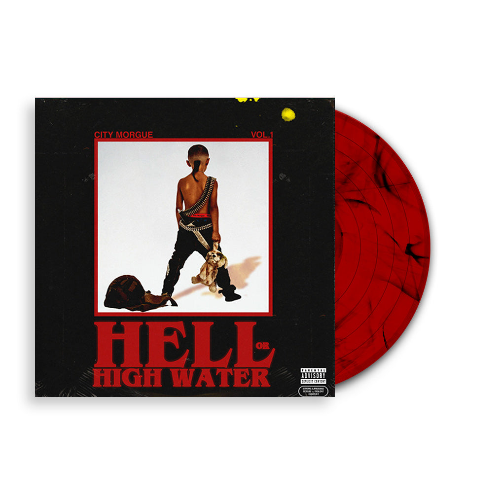 CITY MORGUE ‘VOL. 1 HELL OR HIGH WATER’ LP - EXCLUSIVE - LTD. 500 -  CLEAR RED/BLACK/SWIRL