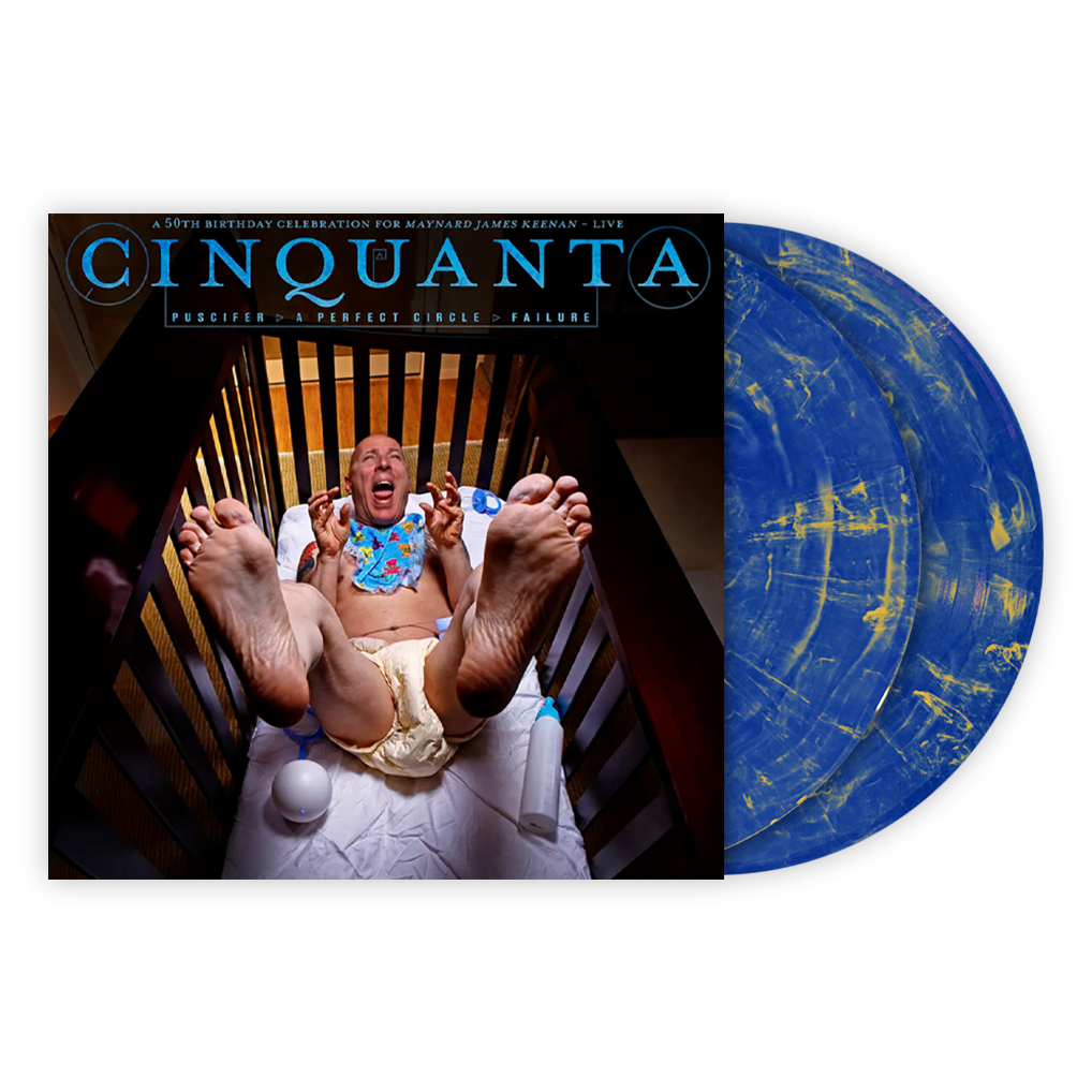 MAYNARD JAMES KEENAN ‘CINQUANTA’ 2LP - FT. PUSCIFER, A PERFECT CIRCLE, AND FAILURE - LTD. 300 - CLEAR BLUE/GOLD SWIRL