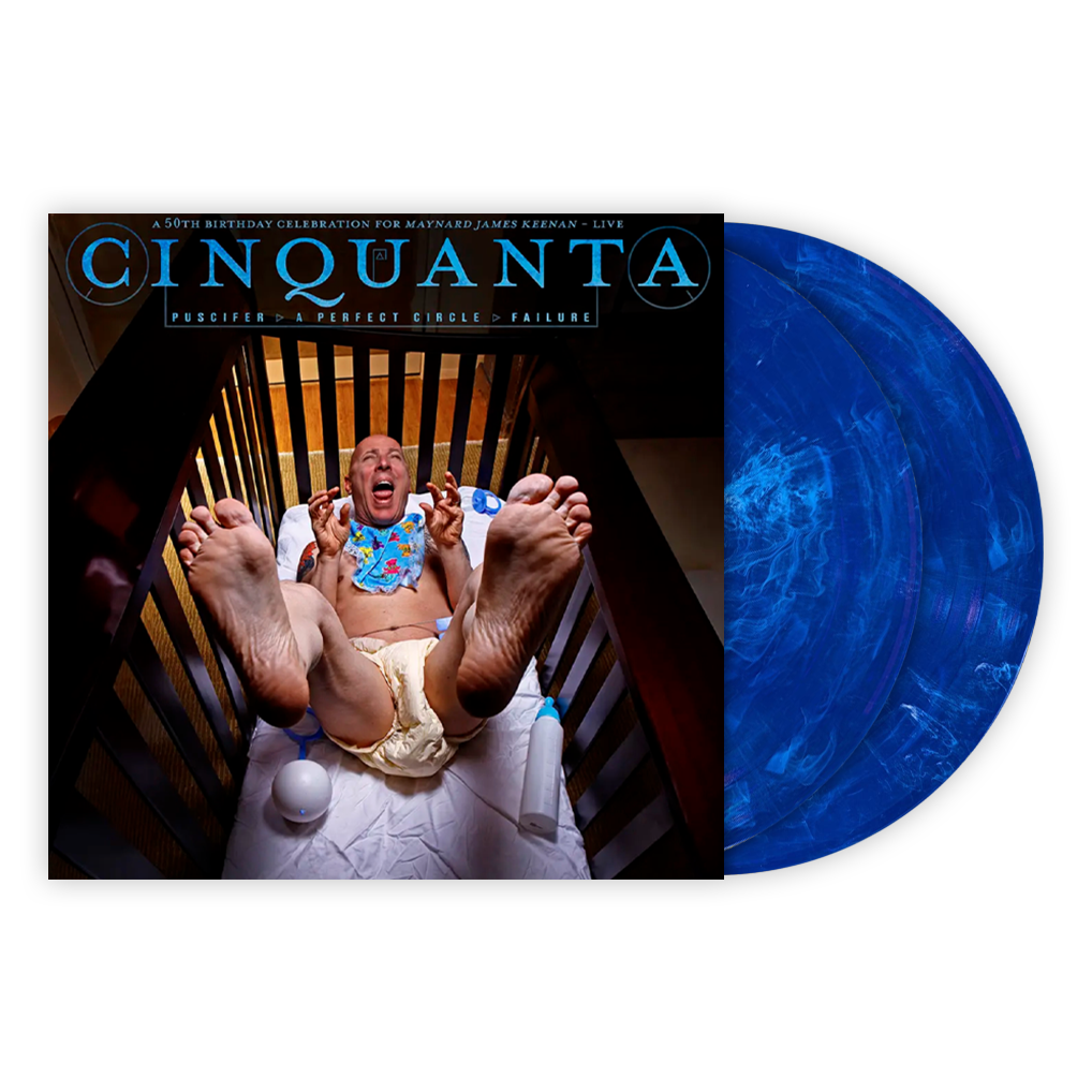 MAYNARD JAMES KEENAN ‘CINQUANTA’ 2LP - FT. PUSCIFER, A PERFECT CIRCLE, AND FAILURE - LTD. CLEAR BLUE/WHITE SWIRL