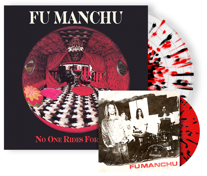 FU MANCHU ‘NO ONE RIDES FOR FREE’ LP + 7" - LTD. 300 - RED/BLACK SPLATTER
