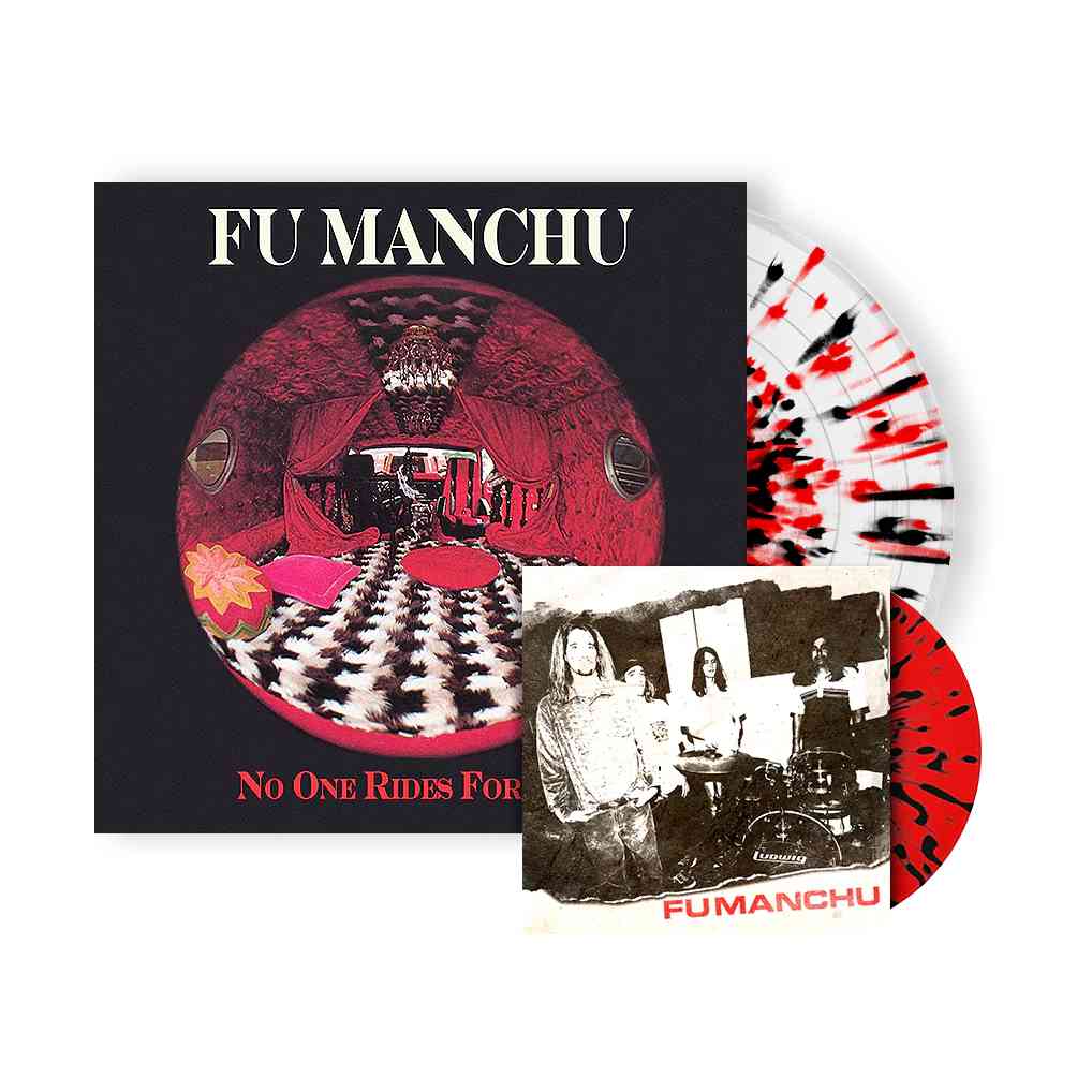 FU MANCHU ‘NO ONE RIDES FOR FREE’ LP + 7" - LTD. 300 - RED/BLACK SPLATTER