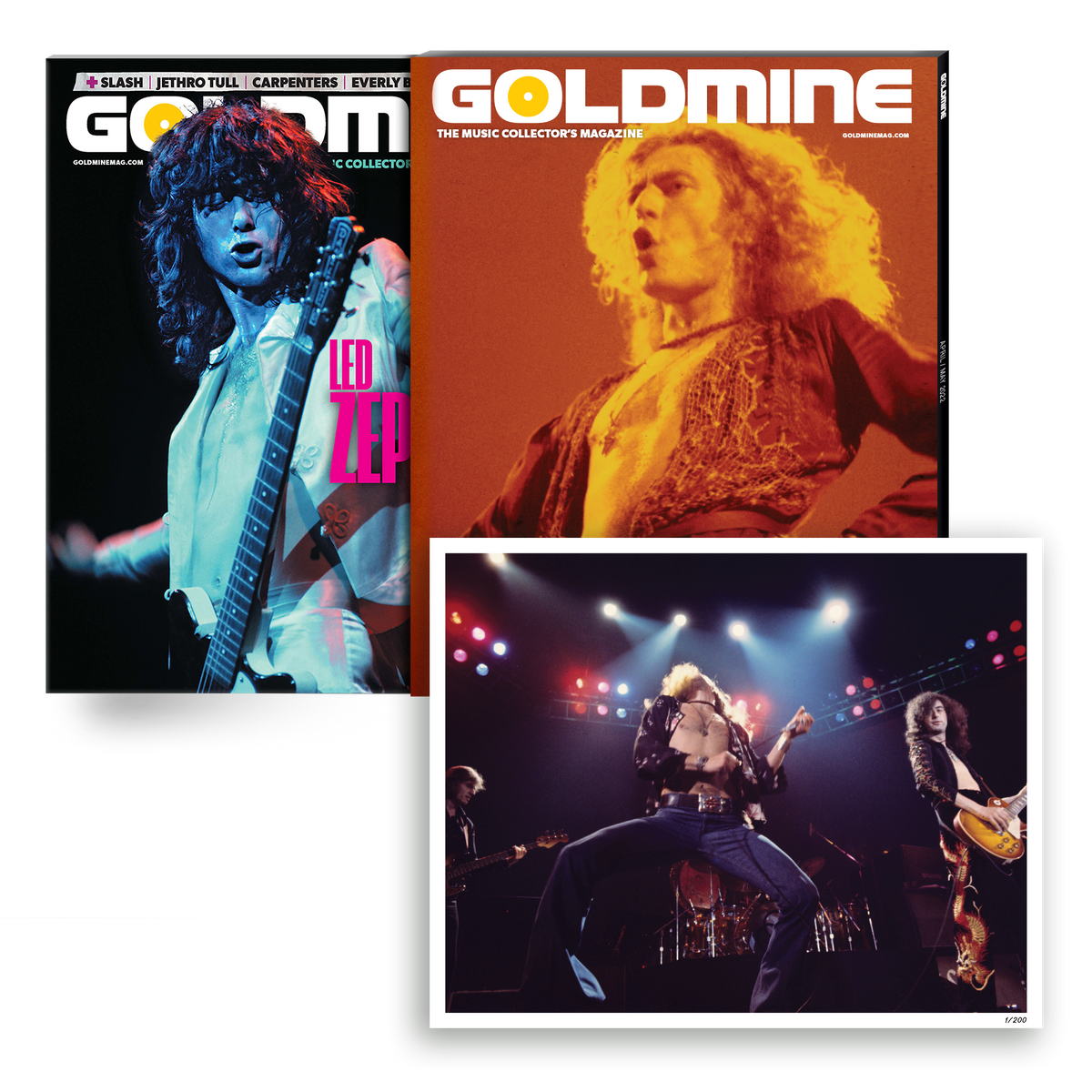 GOLDMINE x ZEPPELIN APR/MAY 2022 ALTERNATE COVER ISSUE WITH HAND-NUMBERED SLIPCASE + PHOTO PRINT - EXCLUSIVE - LTD. 200
