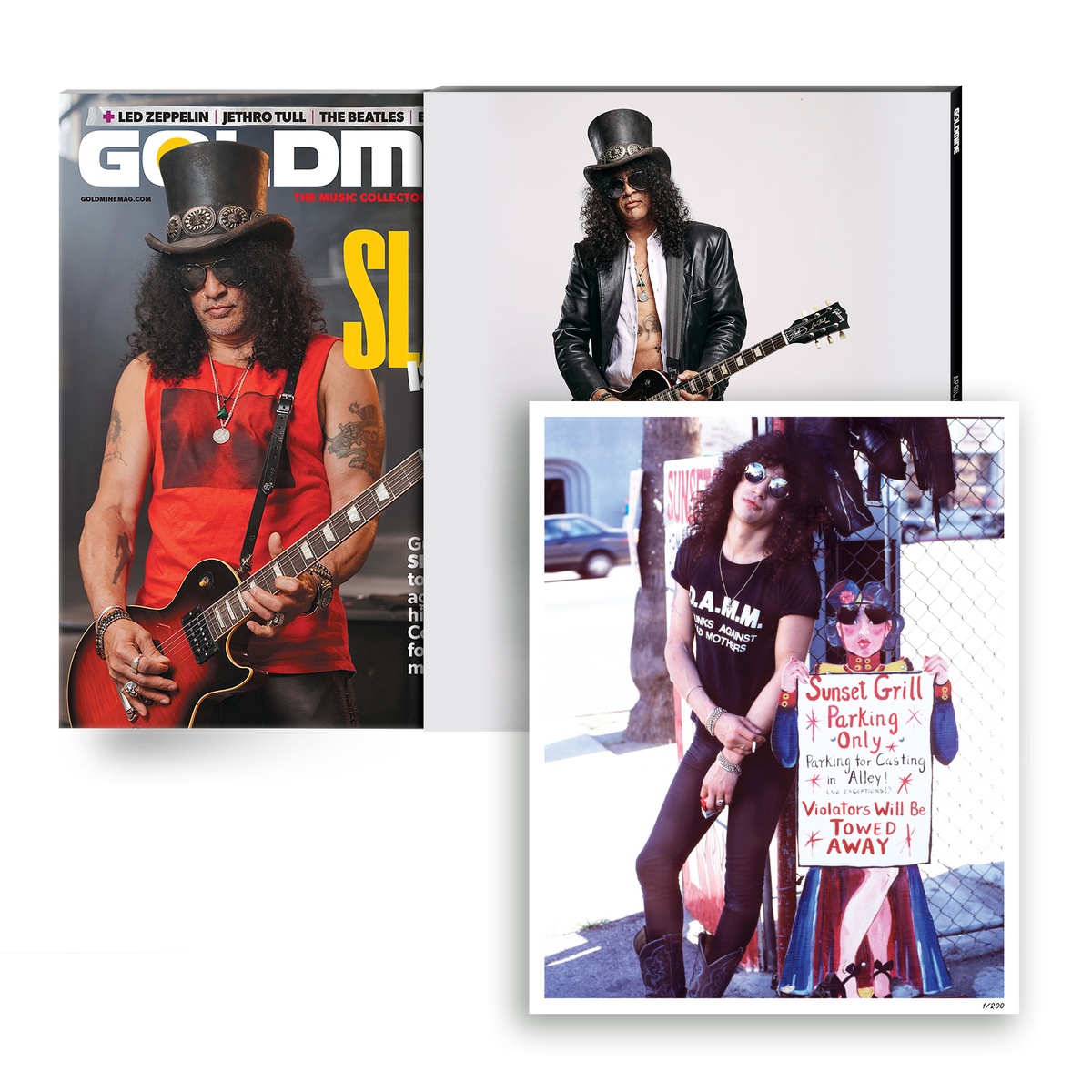 GOLDMINE x SLASH APR/MAY 2022 ALTERNATE COVER ISSUE WITH HAND-NUMBERED SLIPCASE & PHOTO PRINT - EXCLUSIVE - LTD. 200