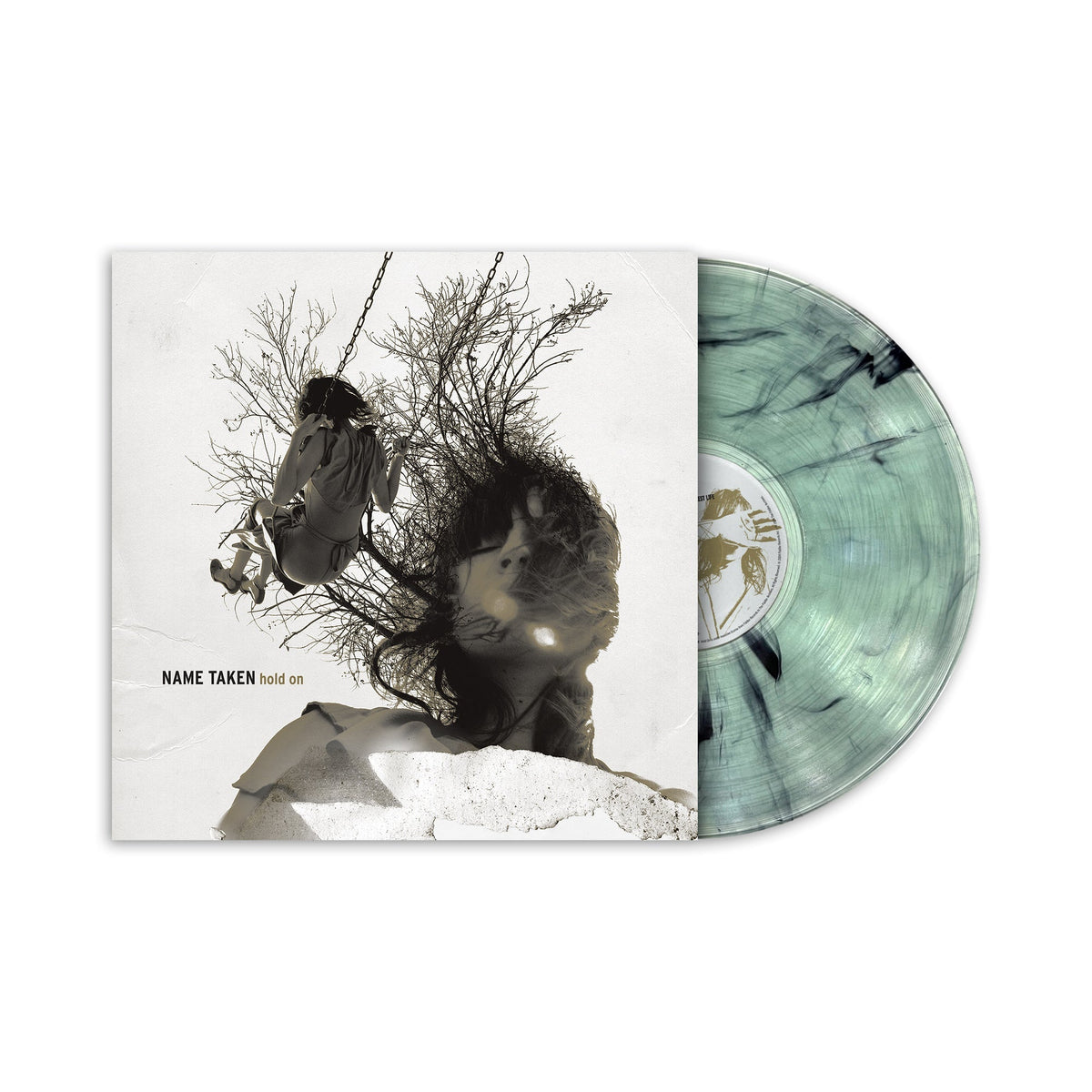 NAME TAKEN'HOLD ON' LP - EXCLUSIVE - LTD. 250 - COKE BOTTLE CLEAR/BLACK/SWIRL