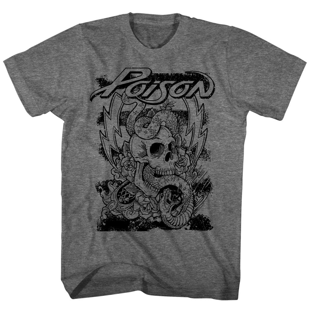 POISON - SKULL SNAKE LIGHTNING SHIRT