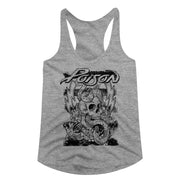 POISON - SKULL SNAKE LIGHTNING LADIES SHIRT