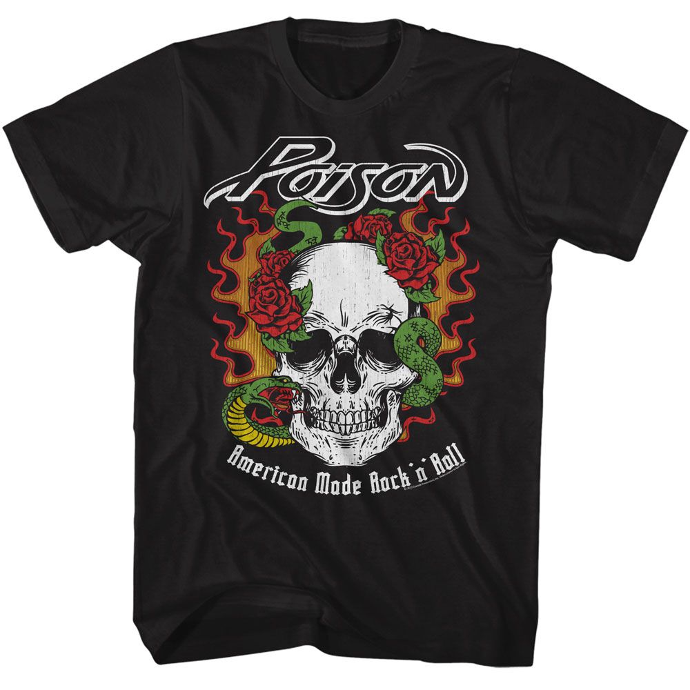 POISON - FLAME SKULL WITH SNAKE SHIRT