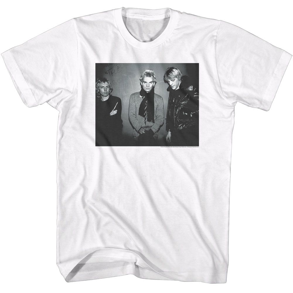 THE POLICE - BW AGAINST WALL SHIRT