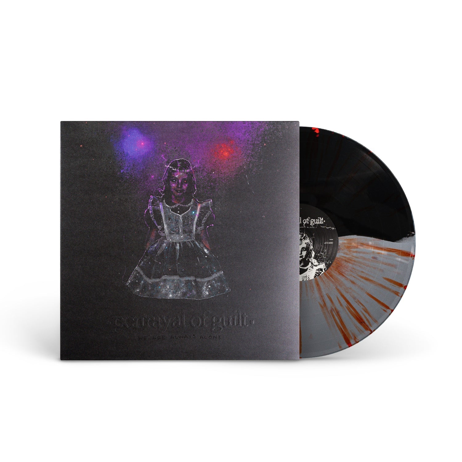 PORTRAYAL OF GUILT 'WE ARE ALWAYS ALONE' LP - SILVER/BLACK/RED/SPLATTER