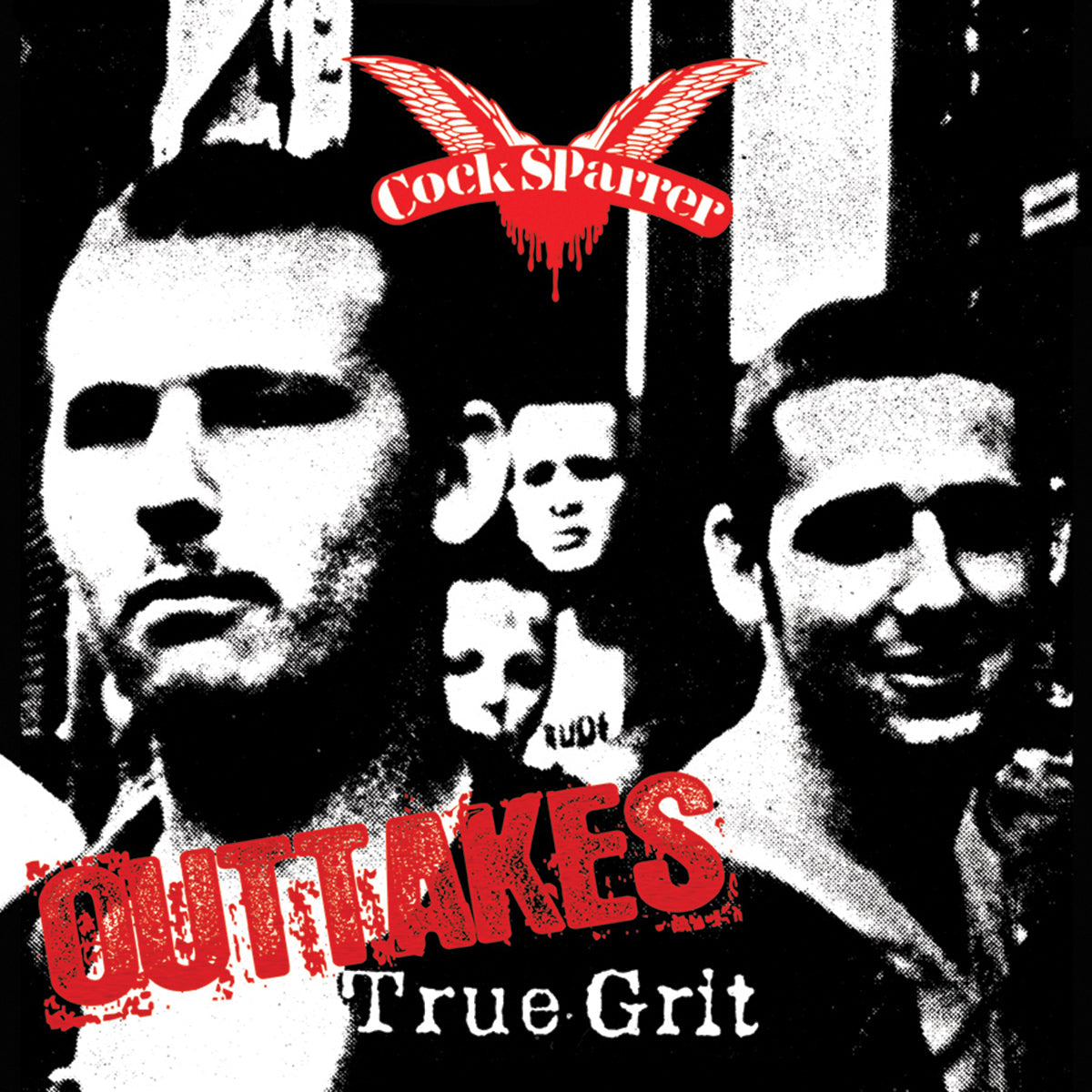 COCK SPARRER 'TRUE GRIT OUTTAKES' LP - CLEAR/BLACK SMOKE