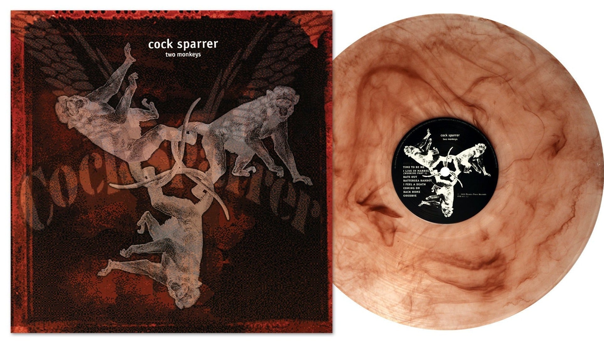 COCK SPARRER 'TWO MONKEYS' LP - BROWN SMOKE
