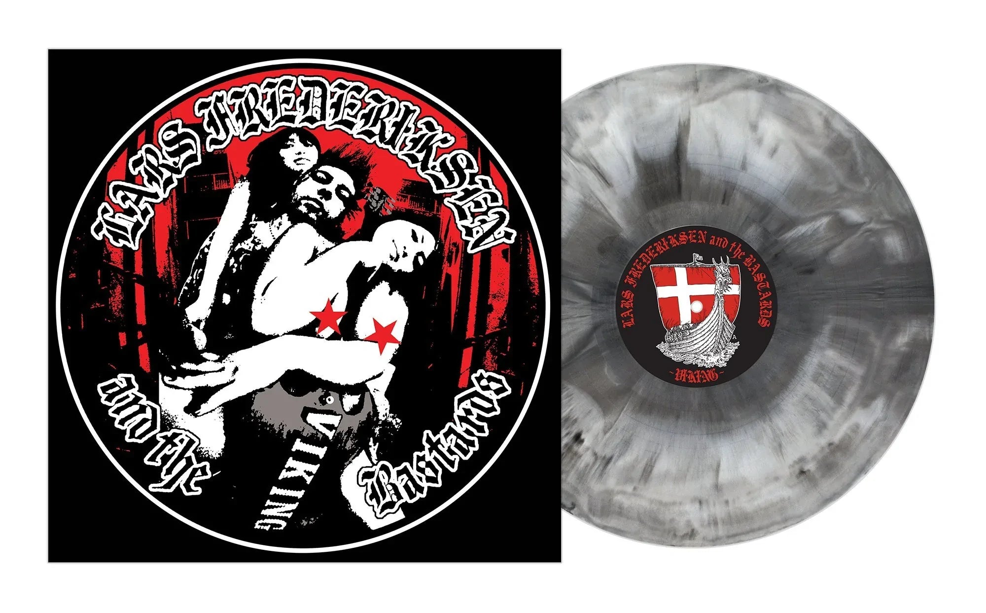 LARS FREDERIKSEN & THE BASTARDS 'VIKING' LP - WHITE/BLACK/GALAXY