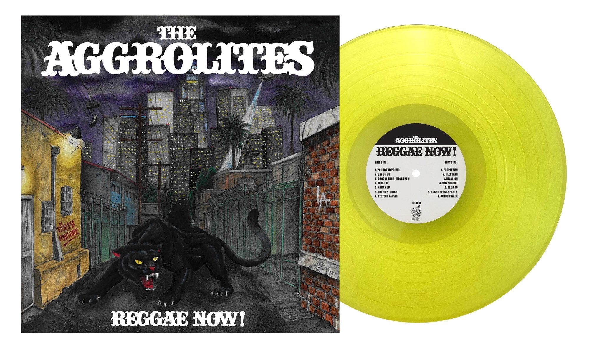 THE AGGROLITES 'REGGAE NOW!' LP - PISS YELLOW