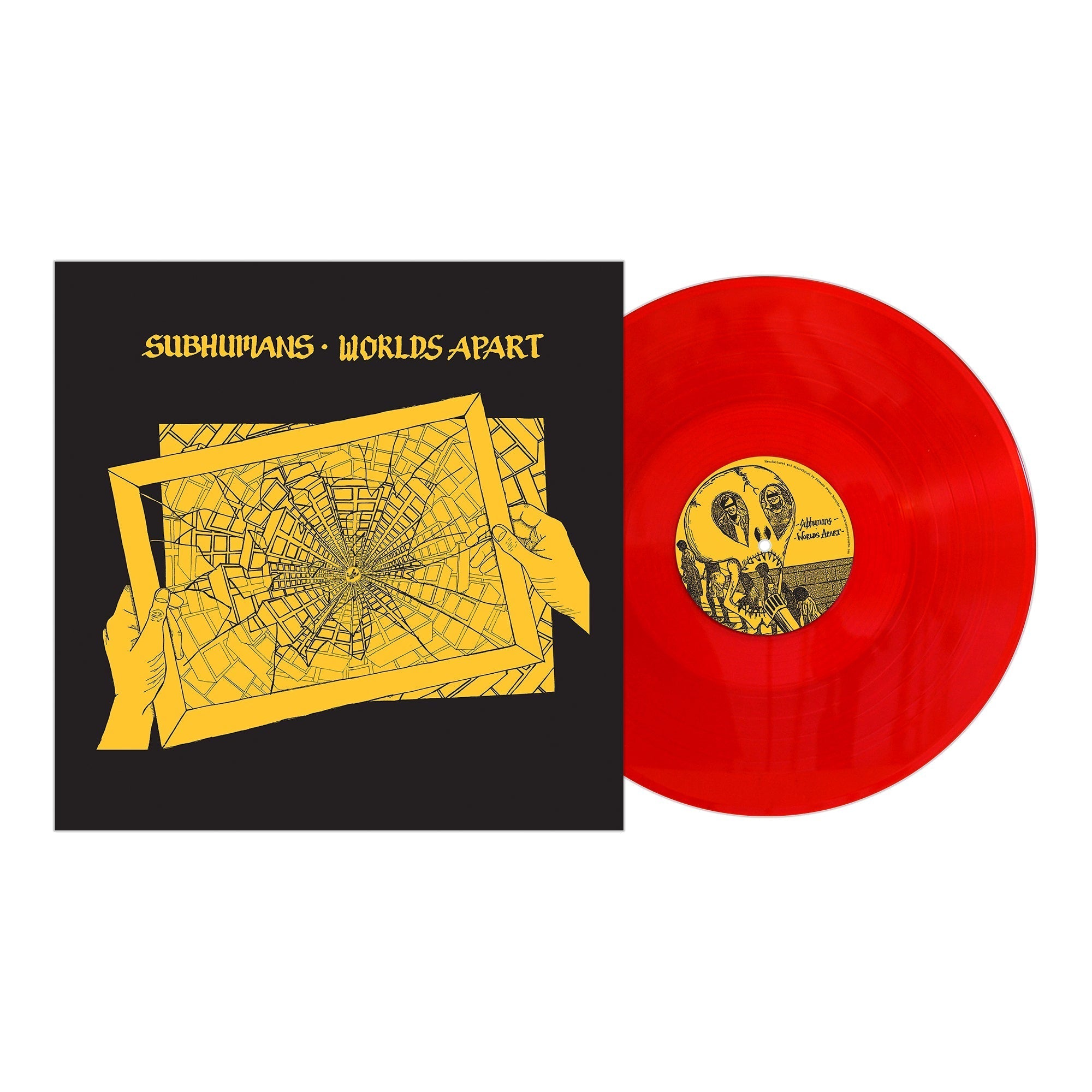 SUBHUMANS 'WOLRDS APART' LP - BLOOD RED