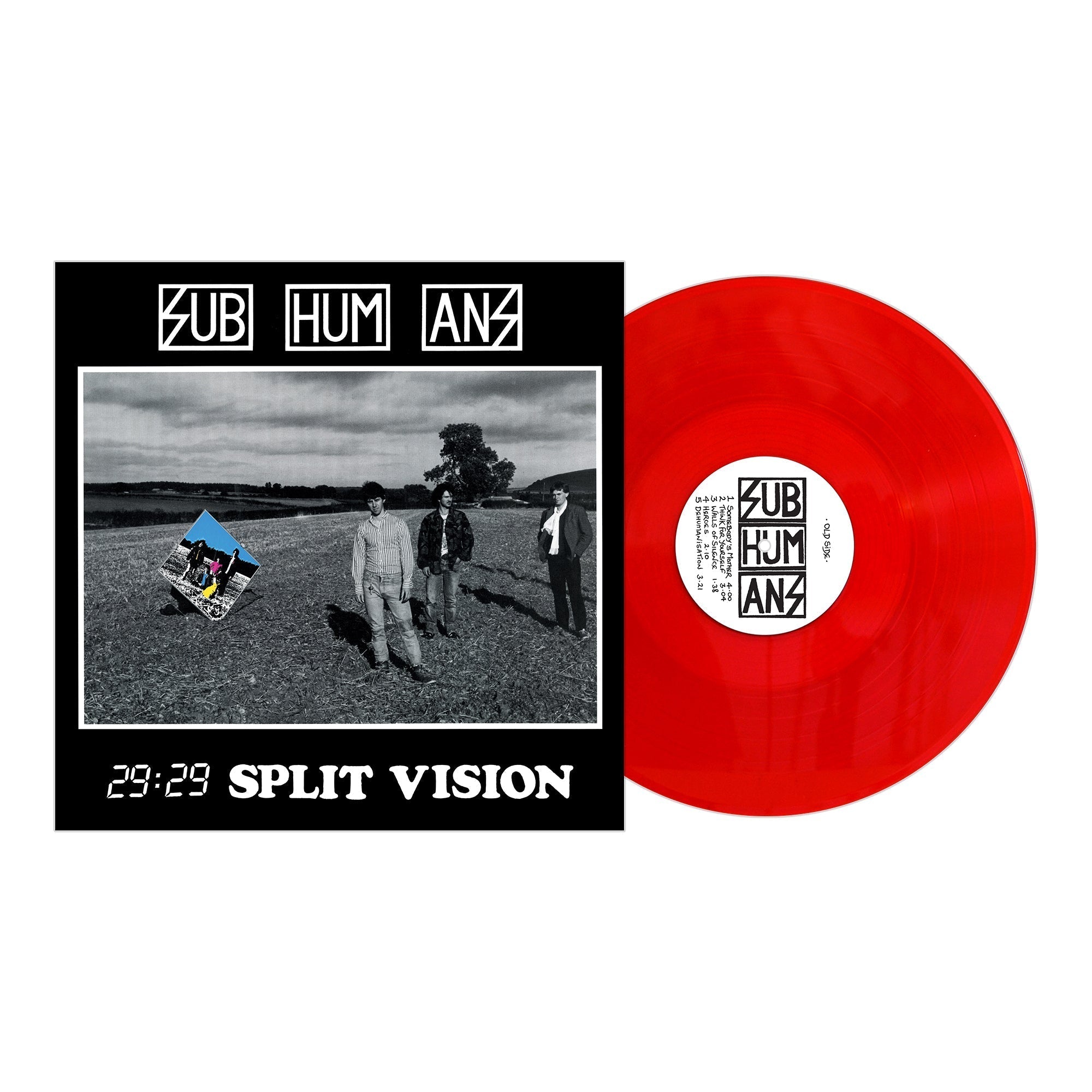 SUBHUMANS '29:29 SPLIT VISION' LP - BLOOD RED