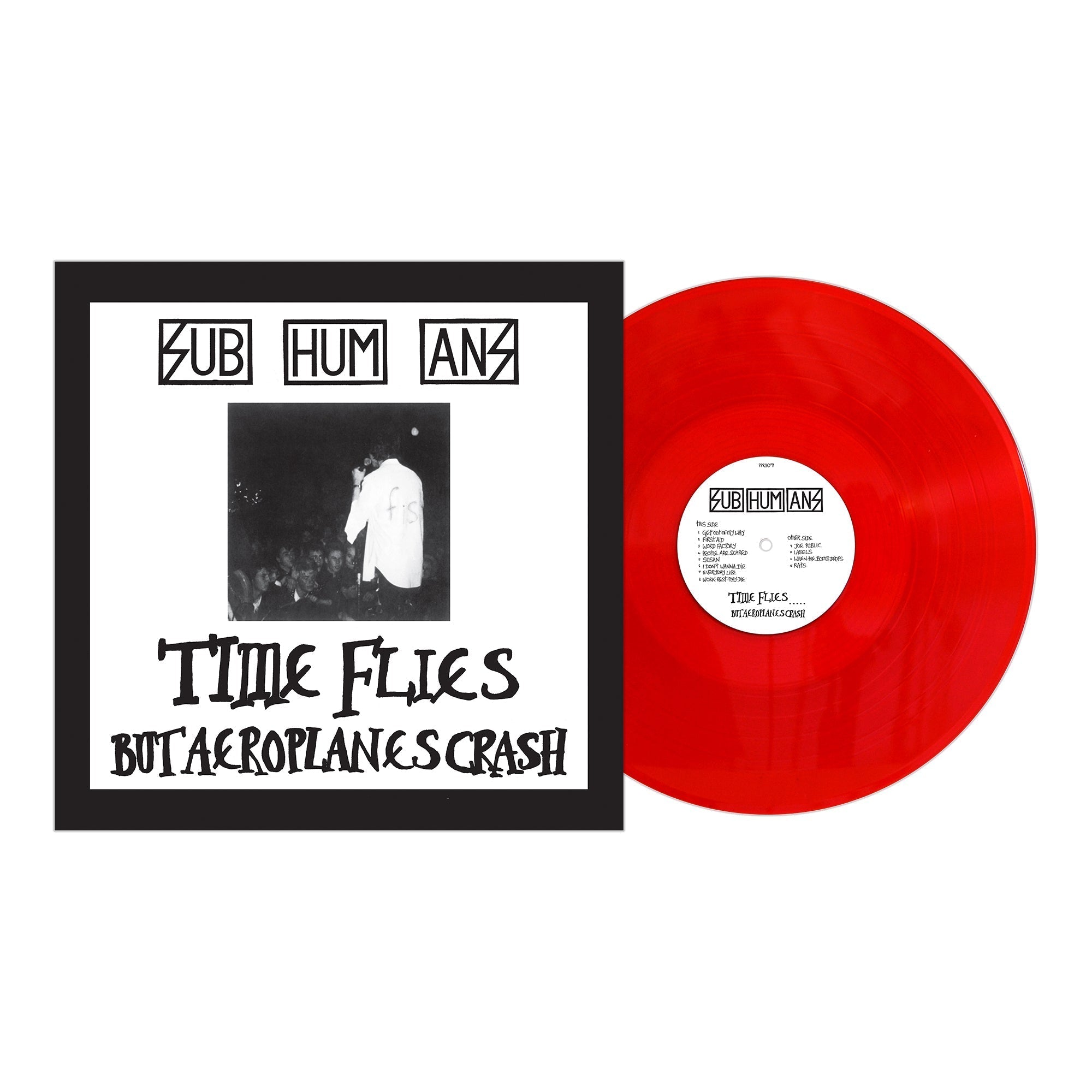 SUBHUMANS 'TIME FLIES + RATS' LP - BLOOD RED
