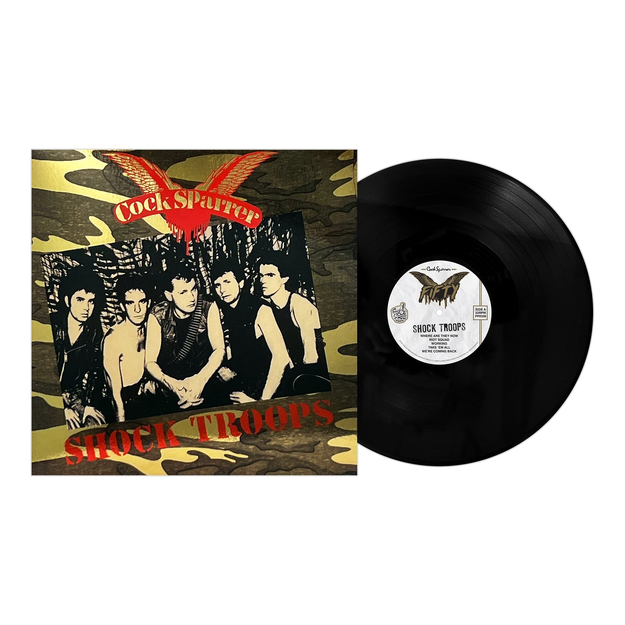 COCK SPARRER 'SHOCK TROOPS' 50TH ANNIVERSARY EDITION LP