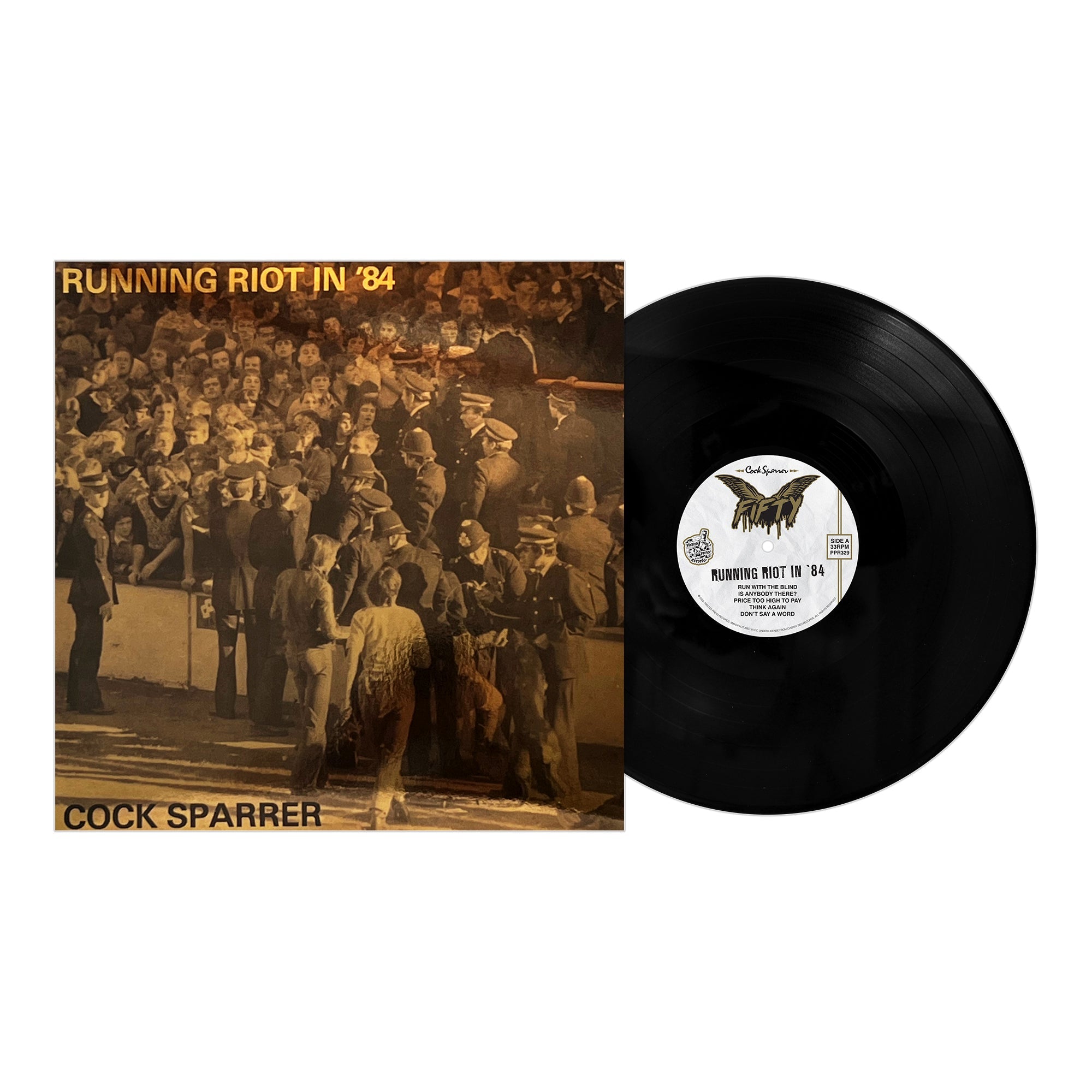 COCK SPARRER 'RUNNING RIOT '84' 50TH ANNIVERSARY EDITION LP