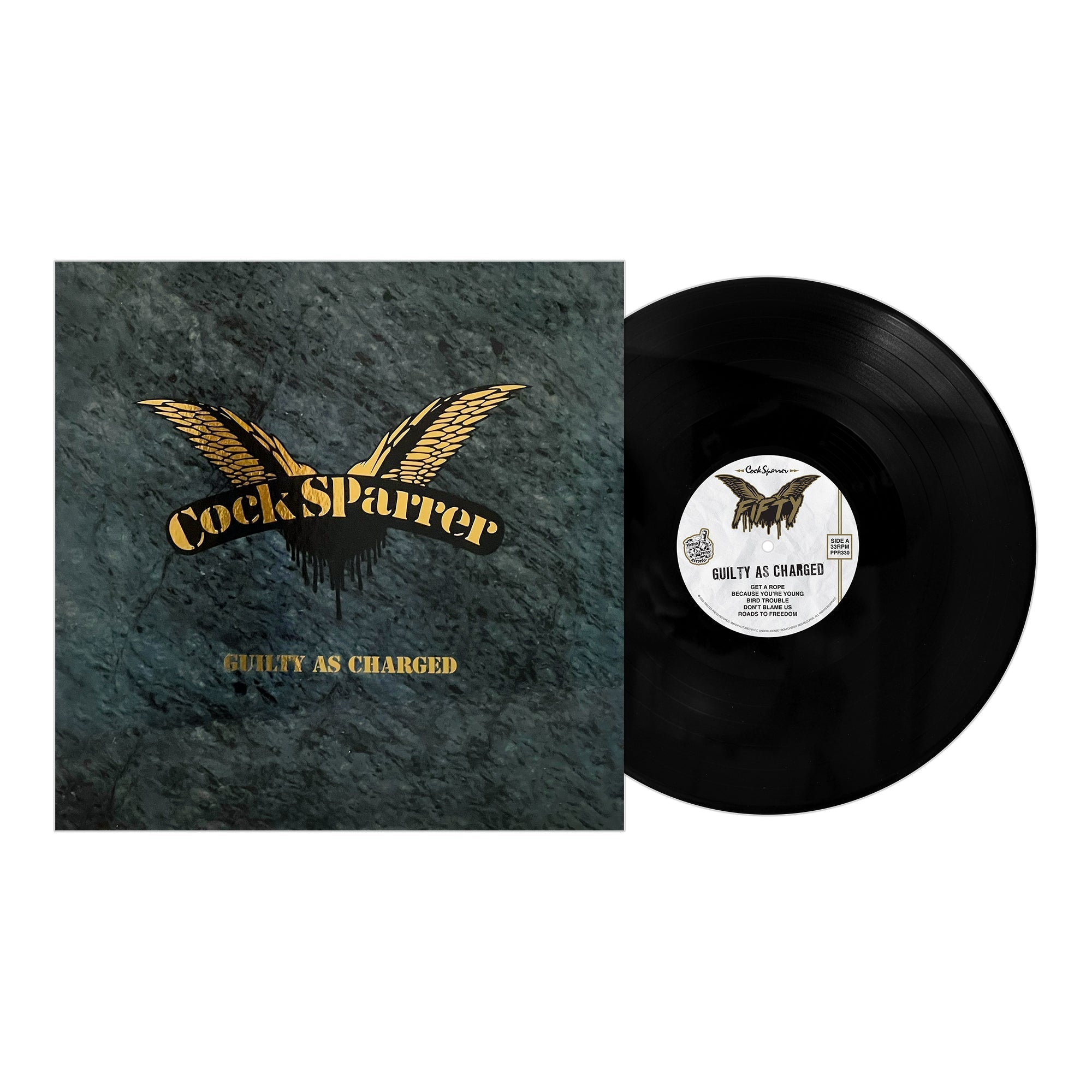 COCK SPARRER 'GUILTY AS CHARGED' 50TH ANNIVERSARY EDITION LP
