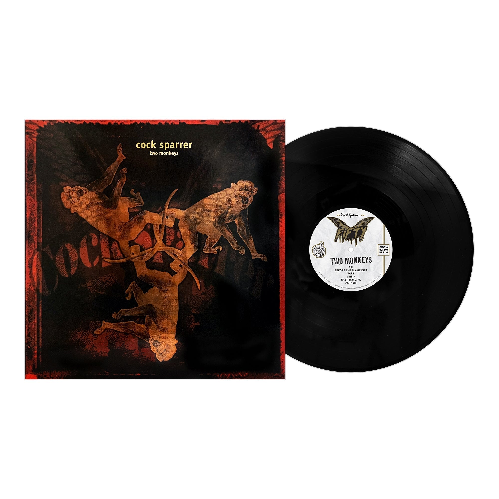 COCK SPARRER 'TWO MONKEYS' 50TH ANNIVERSARY EDITION LP