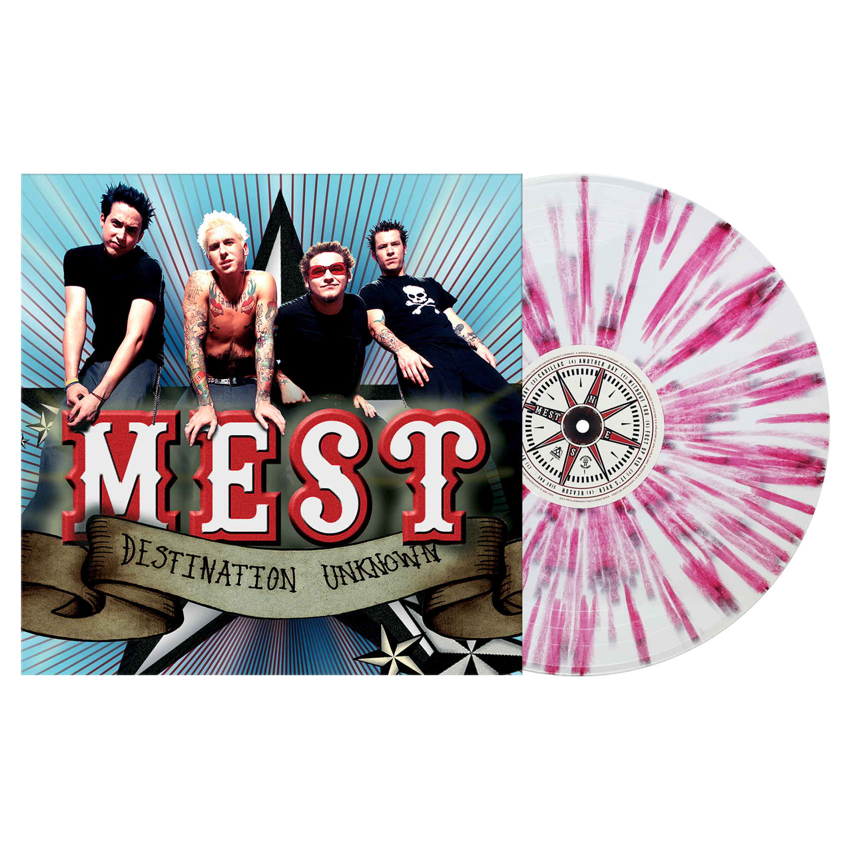 MEST 'DESTINATION UNKNOWN' LP - LTD. 250 - WHITE/RED SPLATTER