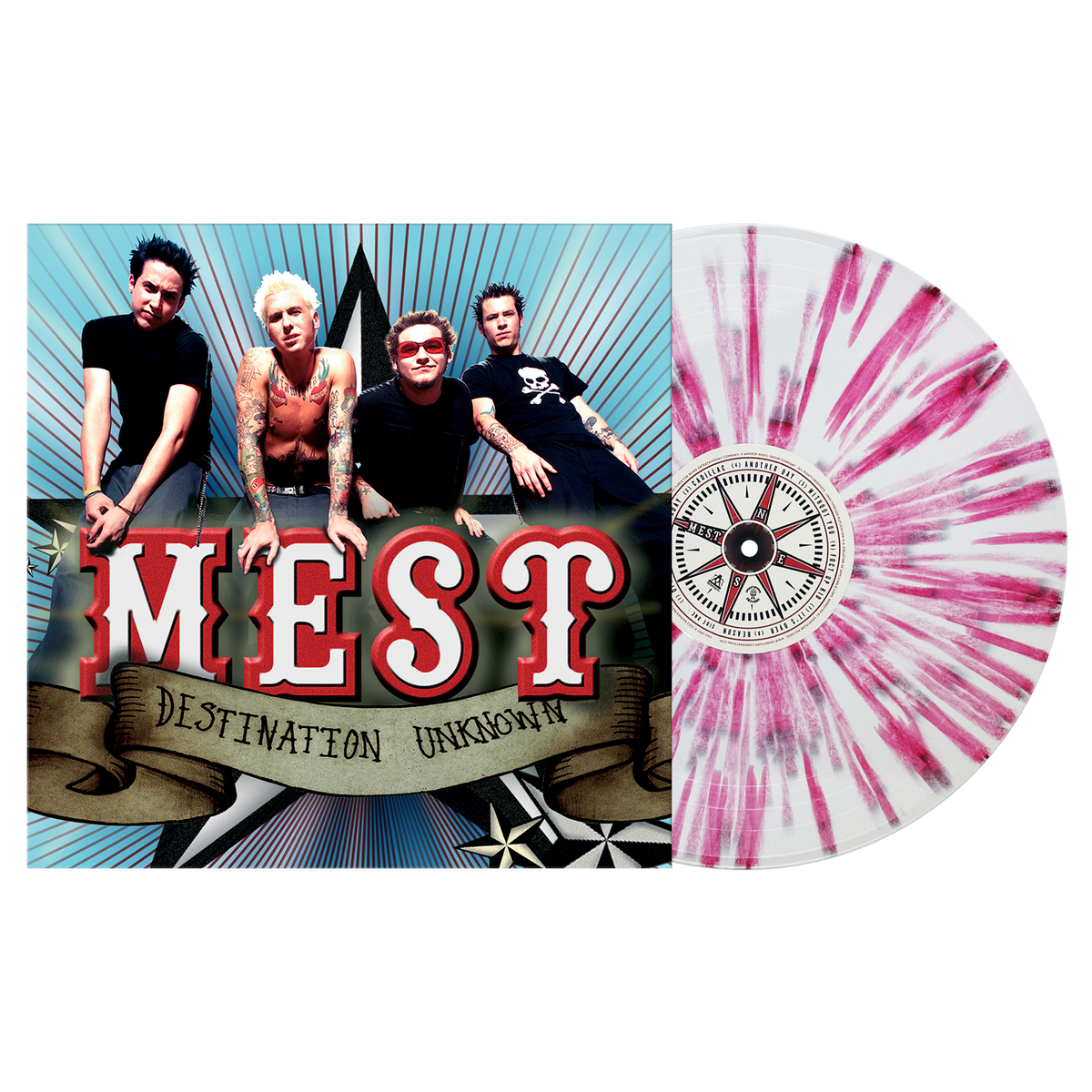 MEST 'DESTINATION UNKNOWN' LP - LTD. 250 - WHITE/RED SPLATTER