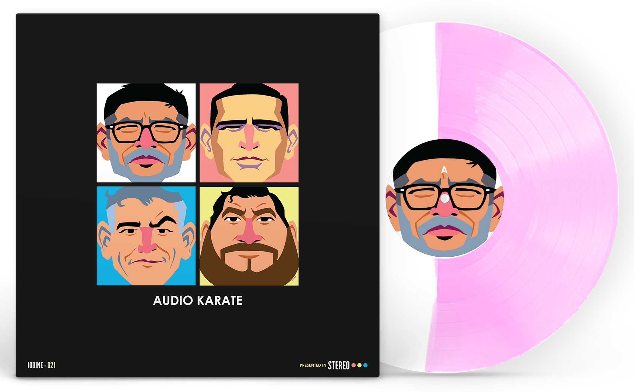 AUDIO KARATE '¡OTRA!' RARITIES COMP LP - EXCLUSIVE - LTD. 100 - PINK/WHITE