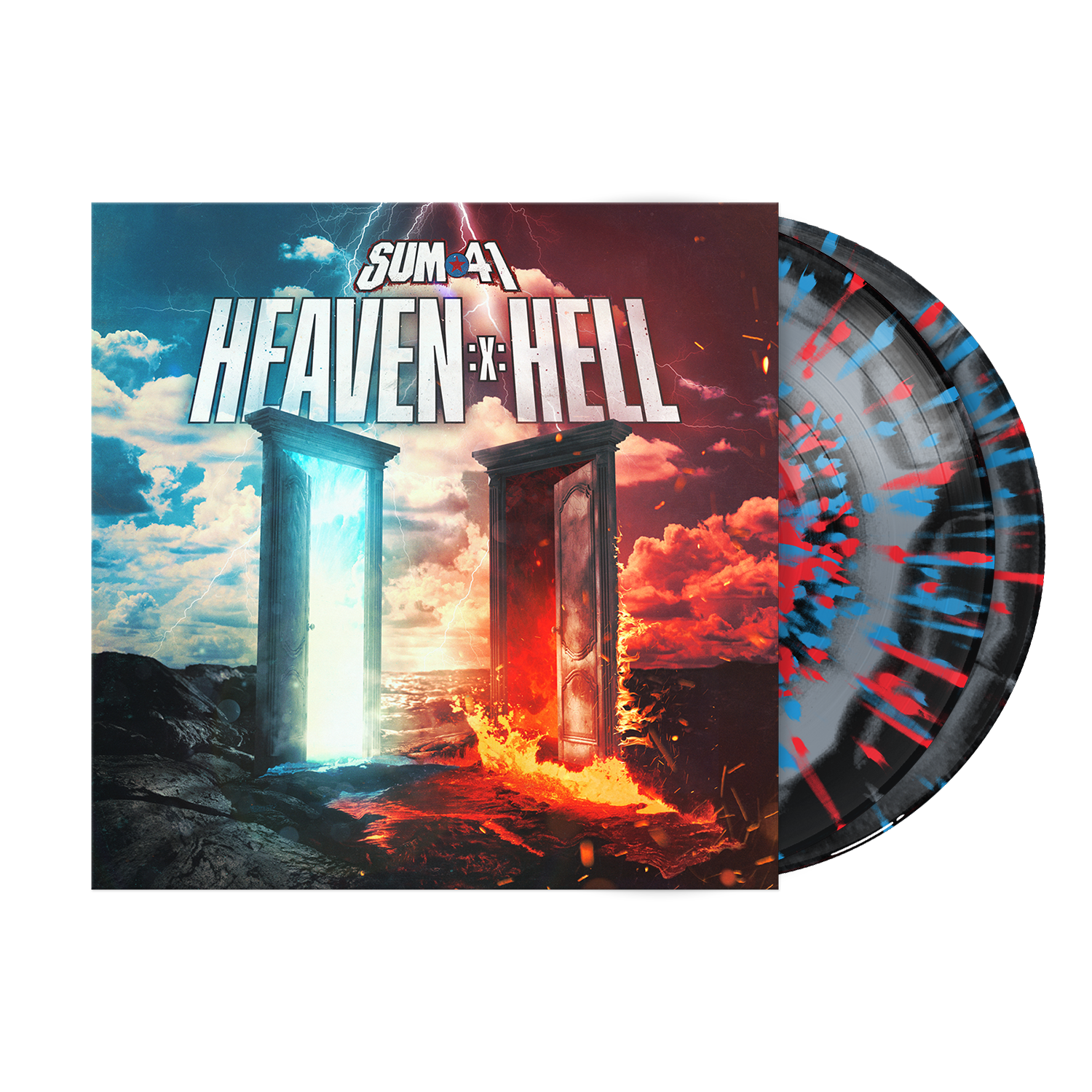 SUM 41 ‘HEAVEN :X: HELL’ 2LP - EXCLUSIVE - LTD. 500 - BLACK/GREY SMUSH/RED/BLUE/SPLATTER