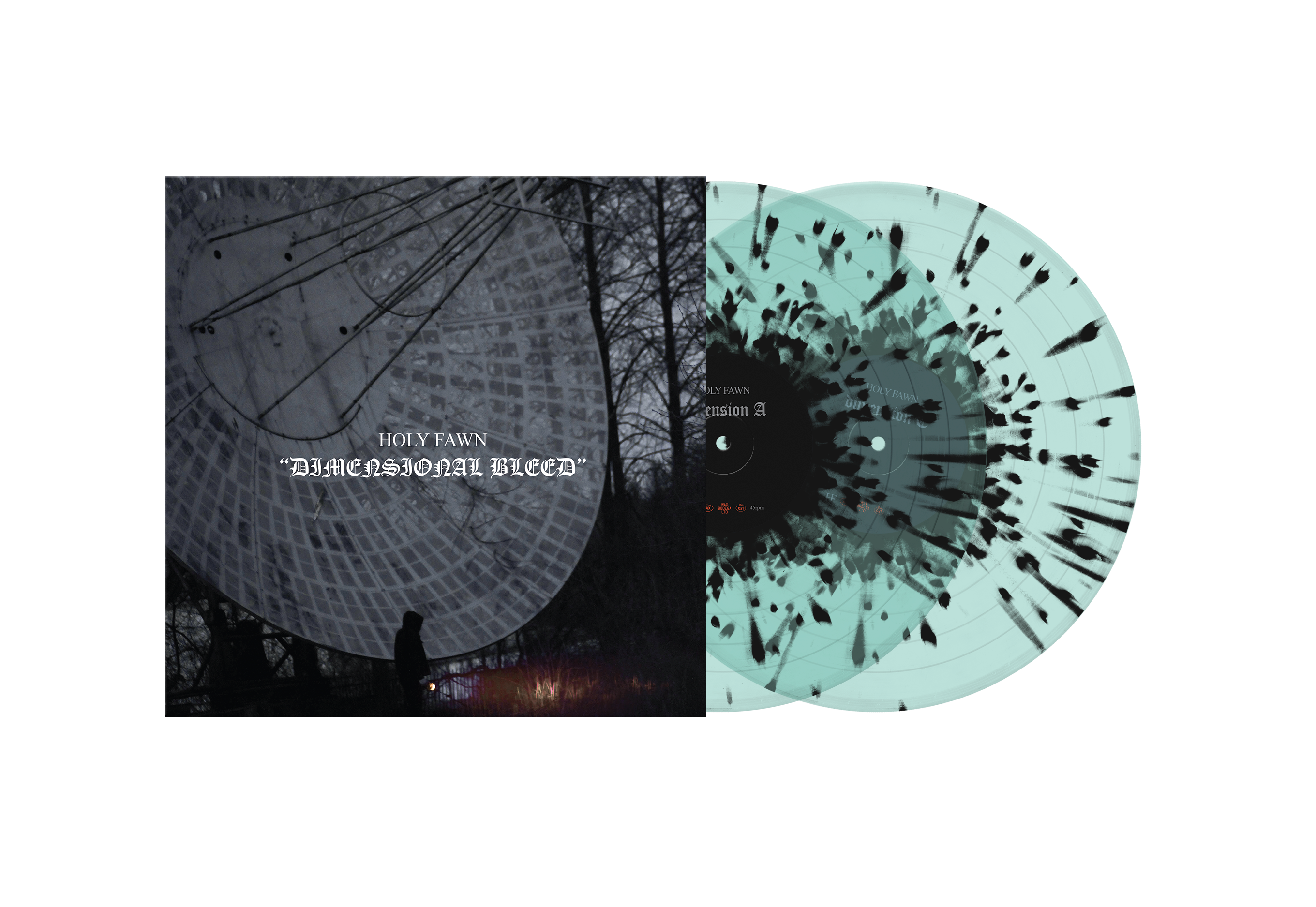 HOLY FAWN ‘DIMENSIONAL BLEED’ 2LP LTD. 250 - COKE BOTTLE CLEAR/BLACK SPLATTER